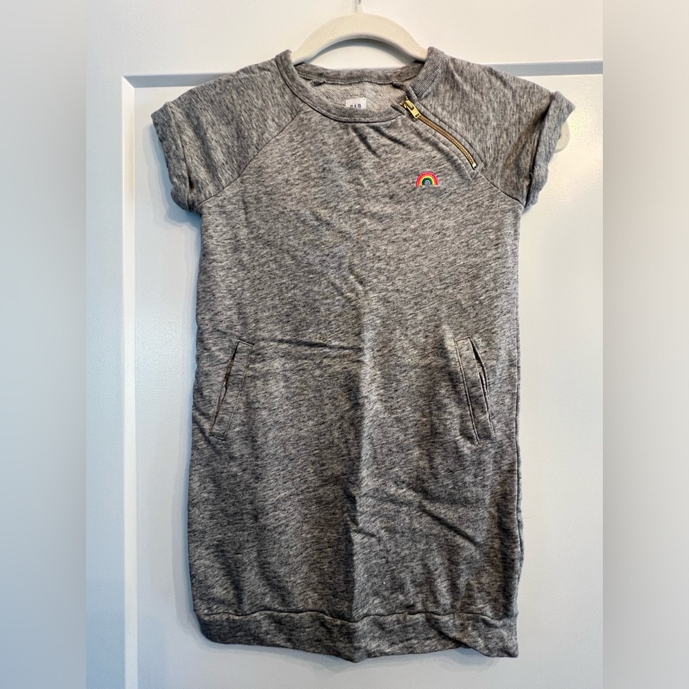 Gap kids girls small grey rainbow dress